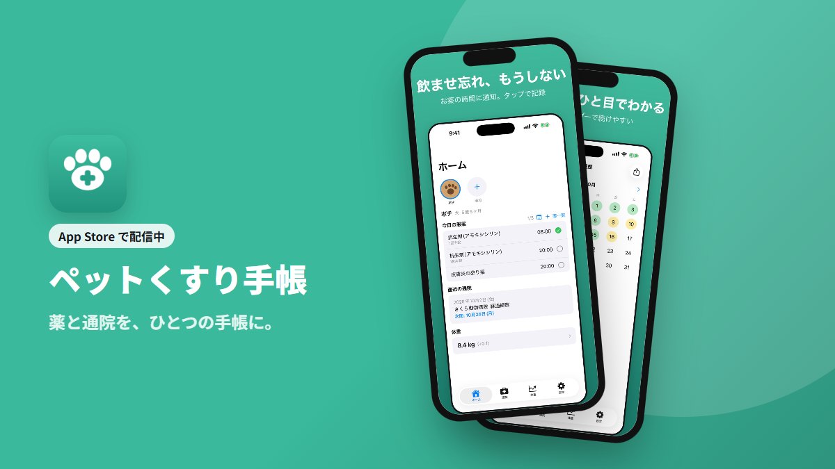 ペットくすり手帳のイメージ
